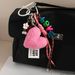 Fluffy Love Heart Keychain - Cute & Stylish Bag Charm Accessory For Purse, Backpack, Or DIY Decor (Pink)_viptrois.com