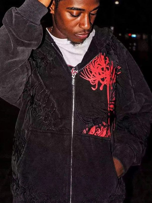 Couples Hoodie – Heavyweight Embroidered Streetwear Pullover With Hip-Hop Graphics (Unisex, Tagless Design)_viptrois.com