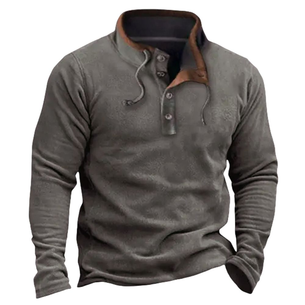 "2025 Men's Casual Jacket Autumn And Winter Fleece Hoodie Pullover Color-blocking Zipper Shirt._viptrois.com