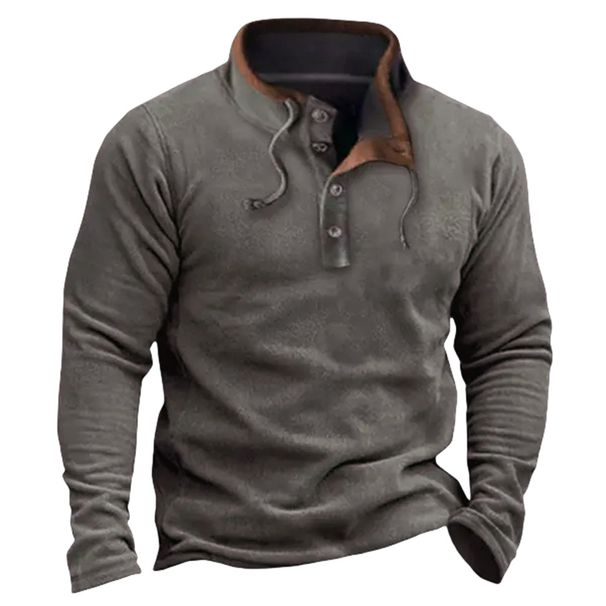 "2025 Men's Casual Jacket Autumn And Winter Fleece Hoodie Pullover Color-blocking Zipper Shirt._viptrois.com
