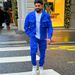 New Winter Men's Casual Pants Autumn Tracksuit Jacket Pant With Pocket 2 Piece Sets Solid Color Male Fashion_viptrois.com
