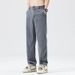 Men's Clothing Summer Ultra Thin Tencel Jeans Men's Breathable Loose Wide Leg Pants Men's Casual Versatile Ice Silk Trousers_viptrois.com