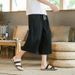 Loose, Large-sized Cotton And Linen 7-inch Pants, Trendy Chinese Style Men's Large Underpants, Fat Wide-leg Linen Casual Shorts For Summer_viptrois.com