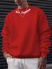 Autumn And Winter Men's Casual Loose And Simple Los Angeles Letter Printed Round Neck Long Sleeved Sportswear_viptrois.com