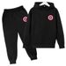 Kids' SU Map Fleece Hoodie & Jogger Set - Winter Warm Two-Piece With 3D Embroidered Coordinates_viptrois.com