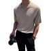 Men's Slim-Fit Knit Polo Shirt Short Sleeve Business Casual Style With Collar For Summer_viptrois.com