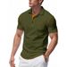 Men Shirts Short Sleeve Shirt T Shirt Casual Turn Down Collar Buttons Spliced Loose Fit Pockets Pullover Sports Summer 2025_viptrois.com