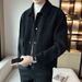 Jacket Men's Spring And Autumn 2024 New Corduroy Clothes Trendy Handsome Loose Short Lapel Gown_viptrois.com