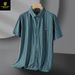 Run'enboro Ice Silk Brocade Ammonia Traceless Non Ironing Vertical Striped Light Business Middle Aged Men's Shirt Cd4_viptrois.com