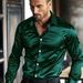 Men's Clothing Men's Casual Bright Drape Business Casual Spring And Autumn Long Sleeved Non Iron Anti Wrinkle Shirt_viptrois.com
