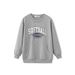 Mother & Kids Autumn New Children's Clothing Medium And Large Children's Letter Print Blue Sweatshirt Small Order Wholesale_viptrois.com