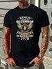 Kings Are Born In December 1978 T-Shirt Comfortable Fashion Graphic Stretched Top For Everyday Wear Soft Homme Versatile Streetwear Unisex Casual_viptrois.com