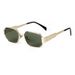 New Retro Polygonal Metal Style Sunglasses For Women High End Anti Ultraviolet Fashion Sunglasses_viptrois.com