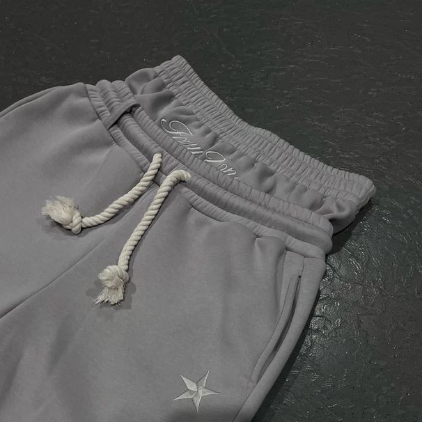 Couple Fashion Sweatpants - Creative Double Waist Embroidery & Folding Design (Casual Simple Style)_viptrois.com