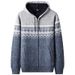 Men's Casual Hooded Sweater Coat – Thickened Fleece-Lined Knit Jacket (Light Gray / Dark Gray / Blue-Gray / Wine Red)_viptrois.com