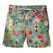 2024 New Cross-border Fashion Retro Pattern 3d Printed Beach Pants Loose Casual Comfortable Men's Beach Shorts_viptrois.com