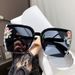 2024 Diamond studded large frame shiny spots on the side, high-end sunglasses for women with sunshade and UV protection_viptrois.com