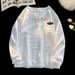 English Check Sweater Men's Crew Neck Vintage High Street Print Spring And Autumn Top_viptrois.com