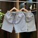 Men's Plaid Casual Shorts Thin Straight Leg Pants Summer Relaxed Beach Style Five Point Wide Leg_viptrois.com