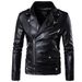 Men's Clothing Fashion Punk Men's Leather Carly Pi Motorcycle Leather Slim Harley Leather Jacket_viptrois.com