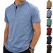 Men's Classic Fit Polo Shirt, Breathable Cotton Blend Short Sleeve Top With Button-Up Collar For Casual Summer Wear_viptrois.com