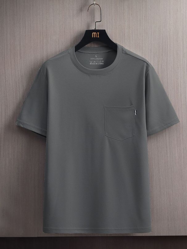 Loose Short Sleeved T-Shirt For Men In Summer, Thin Trendy, Breathable T-Shirt, Ice Silk Quick Drying, Cool And Casual_viptrois.com