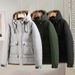 Men's Winter Workwear Jacket – Heavyweight Cotton Fill | 95% Polyester Shell | Detachable Hood | Multi-Pocket Utility Design (L-4XL)_viptrois.com