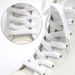 Polyester Plain Weave White Shoelaces Colorful Flat White Sneaker Laces_viptrois.com