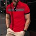 Unbeatable Quality Large Casual Fashion 3D Digital Printed Polo Men's Buckle Short Sleeved Shirt_viptrois.com