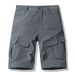 Men's Clothing Casual 5-Pocket Cargo Shorts Lightweight Cotton Blend, Breathable & Comfortable, Multi-Pocket Design For Outdoor & Daily Wear (Khaki)_viptrois.com
