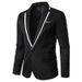 CT Men's Suit 2025 New Style Solid Color Collar Patchwork Small Blazer_viptrois.com