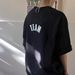 2025 TEAM WANG Wang Jiaer Collaboration Color-Block Contrast Stitching Short Sleeve Unisex Loose Couple T-Shirt_viptrois.com