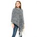 Unisex Loop yarn braid thick long fringe autumn-winter thickened pinched cape cape_viptrois.com