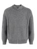 Double-Knit 48s Zip-Up Sweater Cardigan – Relaxed Fit With Jacquard Detailing_viptrois.com