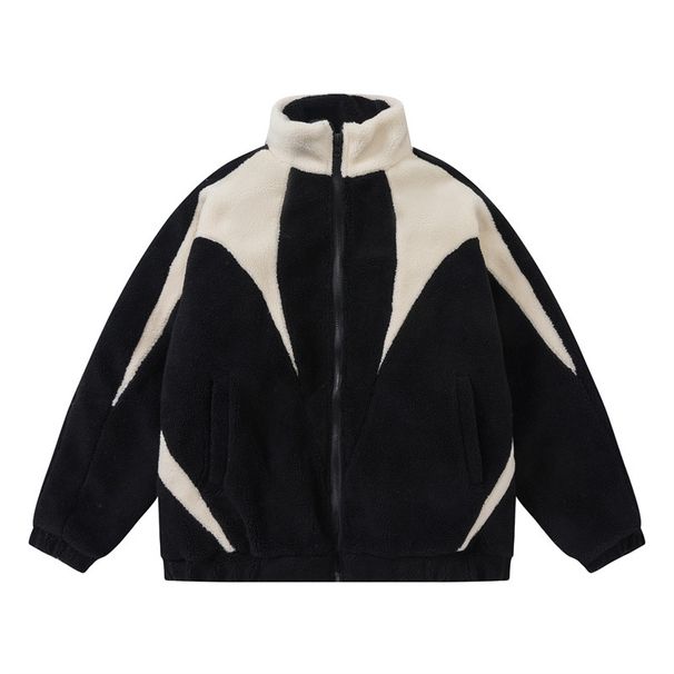 Men's Clothing winter new lamb velvet jacket men's thickened plus velvet cotton padded jacket couple's cotton padded jacket men's cotton padded jacket_viptrois.com