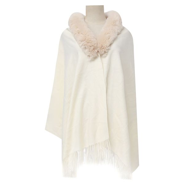 Women's Shawls Fur Collar Scarf Winter Warm Women's Scarf Shawl Dual Purpose Thick Dress Shawl_viptrois.com