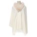 Women's Shawls Fur Collar Scarf Winter Warm Women's Scarf Shawl Dual Purpose Thick Dress Shawl_viptrois.com