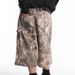 European And American Cross Border Retro Street Harajuku Leaf Camouflage Print Loose Workwear Casual Shorts Cropped Pants Men And Women Summer_viptrois.com