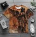 Men's Clothing Cotton T Shirt Gothic Pattern Full Print Direct Injection T Shirt Round Neck Short Sleeve Top Men_viptrois.com