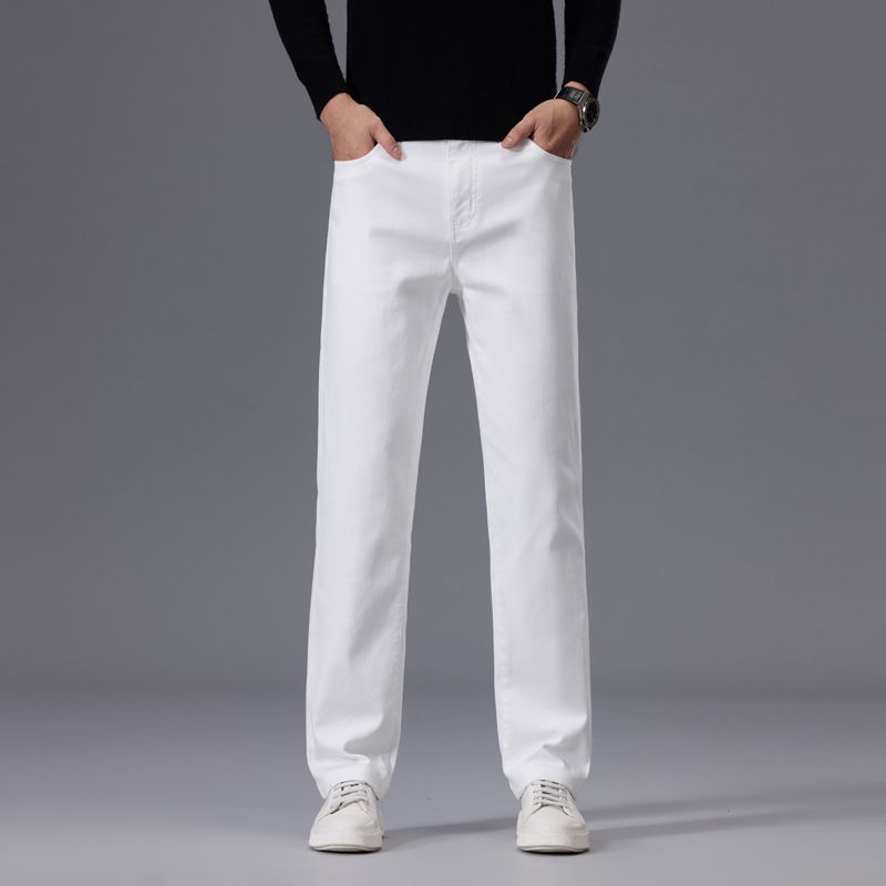 Men's Premium Stretch Dress Pants – Comfortable Straight Fit Business Casual Trousers, Mid-Rise Waist & Breathable Cotton Blend_viptrois.com