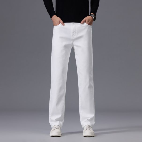 Men's Premium Stretch Dress Pants – Comfortable Straight Fit Business Casual Trousers, Mid-Rise Waist & Breathable Cotton Blend_viptrois.com