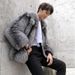 Men's clothing Autumn-winter fur men's coat Fashion casual silver fox fur coat thickened to keep warm_viptrois.com