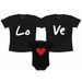 Parent Child Outfit Summer Style Family Of Three Or Four Family Outfit Trendy Love Seaside Vacation Large Size Baby Short Sleeved T Shirt_viptrois.com