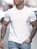 Fashion Men's T-shirt Large Silhouette Loose Printing Sports And Leisure Slim-fit Round Neck Short-sleeved T-shirt_viptrois.com
