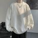 Heavy Sweater Men's High-end Sense Spring And Autumn Design Sense No Hat Inner Bottoming Shirt_viptrois.com