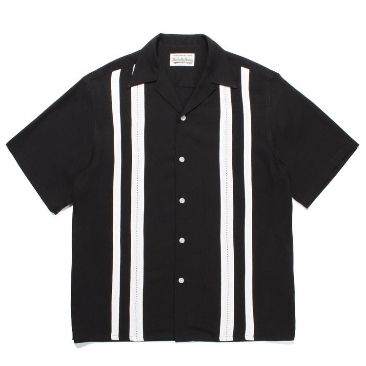 Men's Clothing Striped Color Matching Hawaiian Short Sleeved Shirt_viptrois.com
