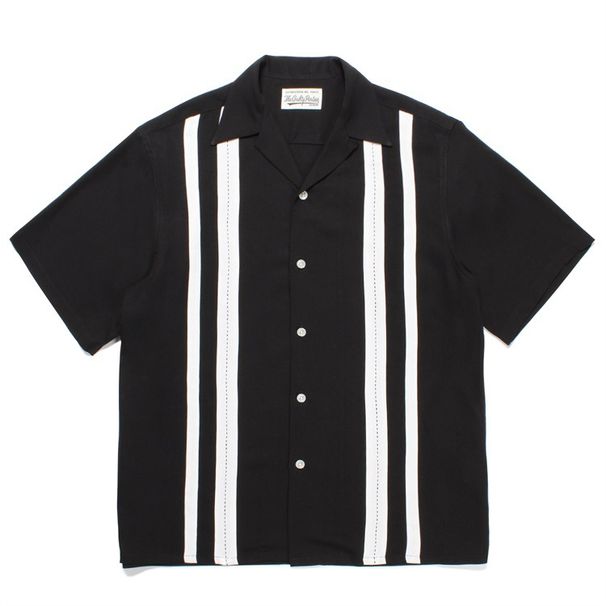 Men's Clothing Striped Color Matching Hawaiian Short Sleeved Shirt_viptrois.com