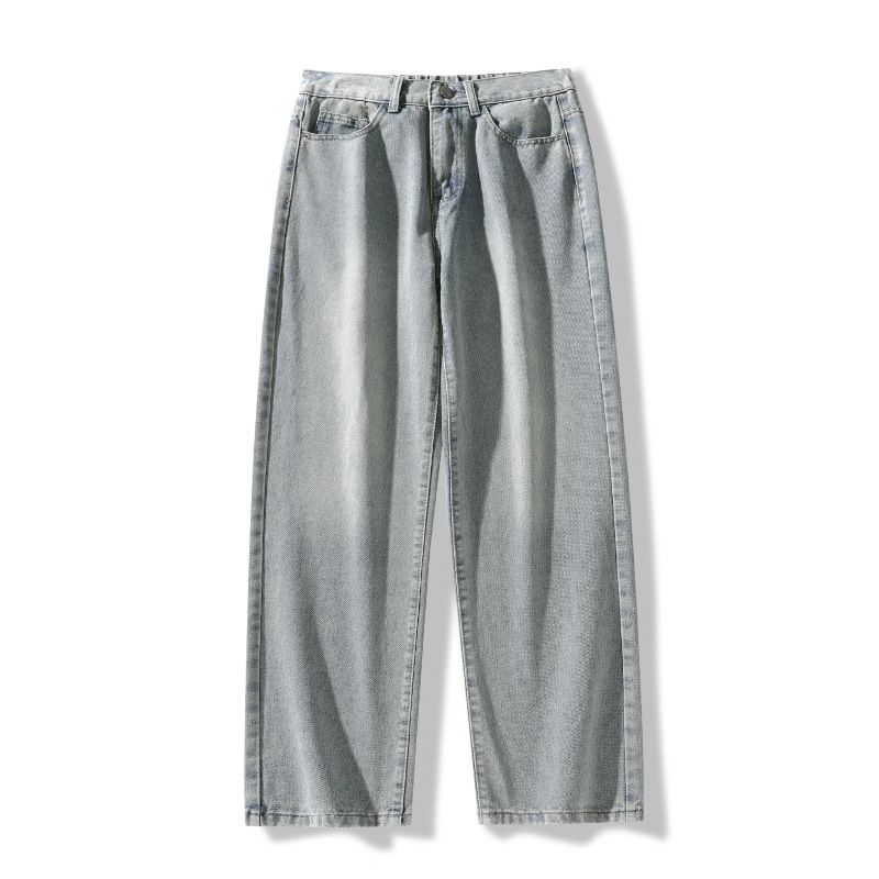 Men's Vintage Washed Wide-Leg Jeans – Relaxed Fit Retro Denim Pants (Multiple Colors, S-3XL)_viptrois.com