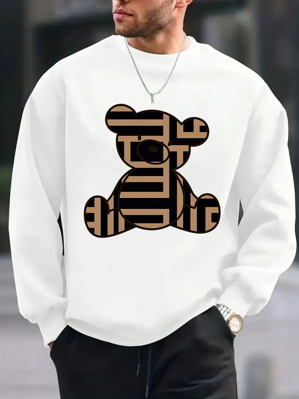 Autumn And Winter Men's Long Sleeved Round Neck Black Top Loose Casual Hoodie Hooded Hoodie_viptrois.com