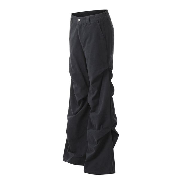 Men's Clothing Pleated Drape Flared Cleanfit Casual Pants_viptrois.com
